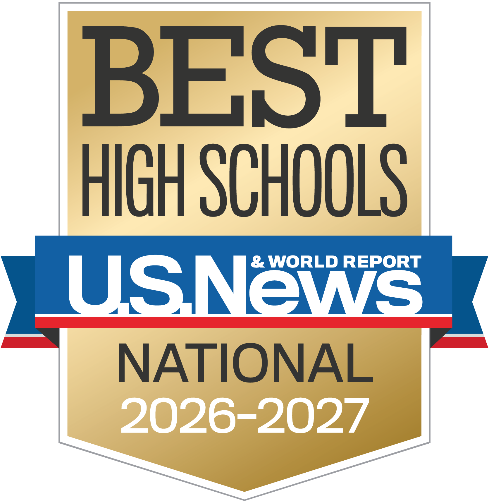 U.S. News Best High Schools National 2026-2027 Badge
