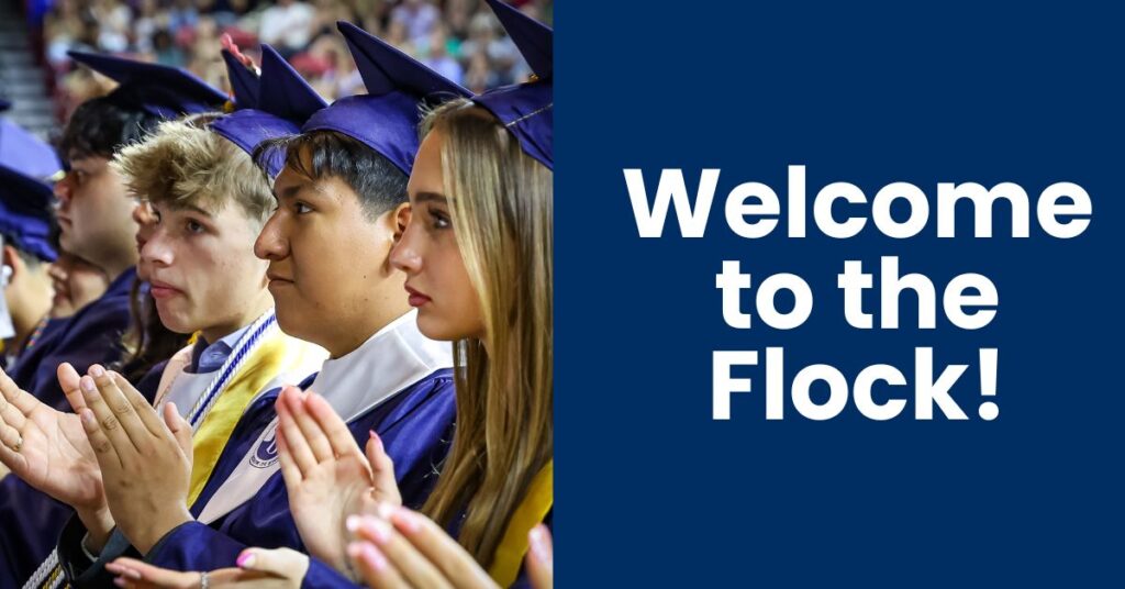 students at graduation