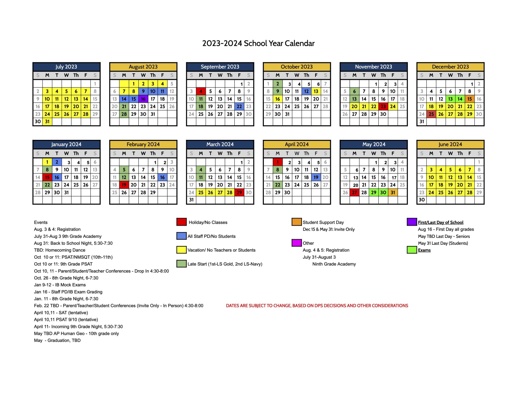 Northfield High School » Bell Schedule & Calendars