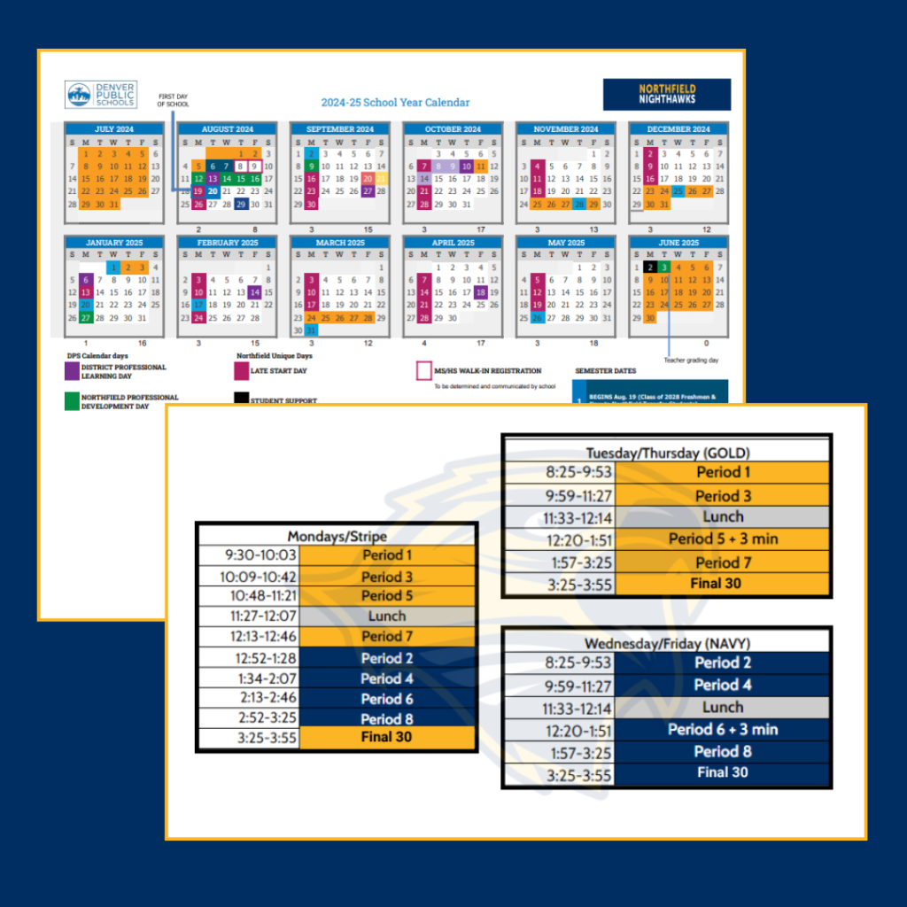 Northfield High School » 202425 School Year Calendar & Bell Schedule