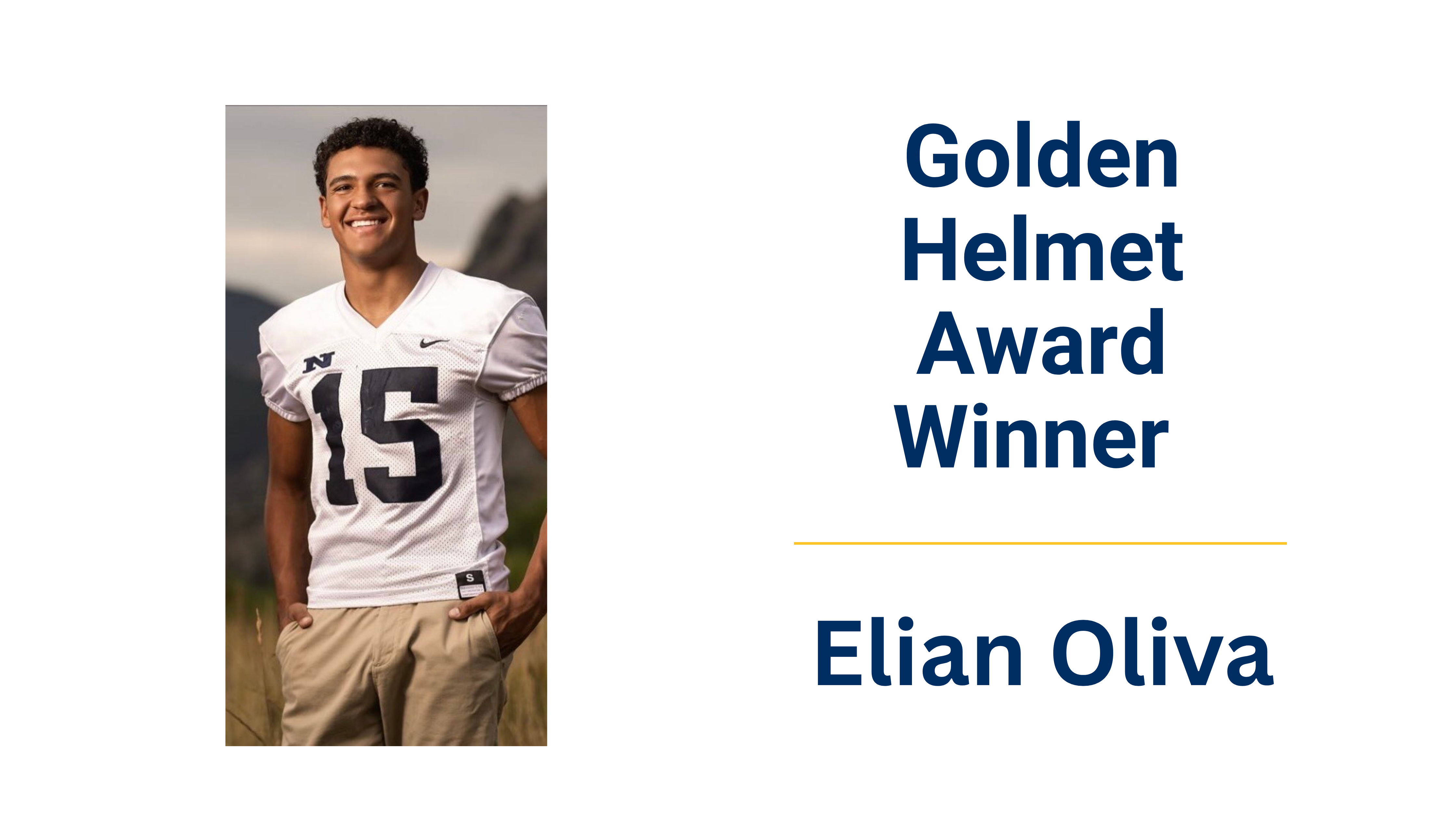 Elian Oliva wins Denver Post's Golden Helmet Award